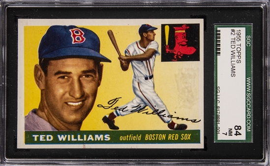 1955 Topps #2 Ted Williams - SGC 84 NM 7